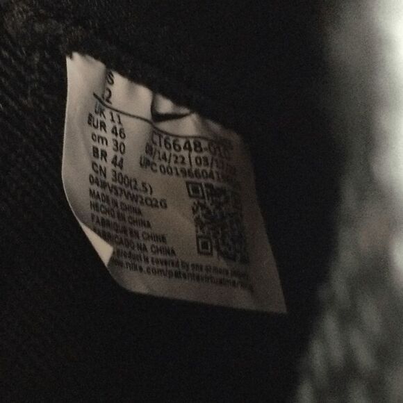 Nike Alpha Menace Elite 3 Flyknit Football Cleats CT6648-010 Black Men's Size 12 - Picture 7 of 7